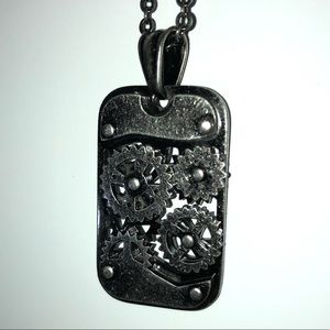 Gear Pendant Necklace Chain New